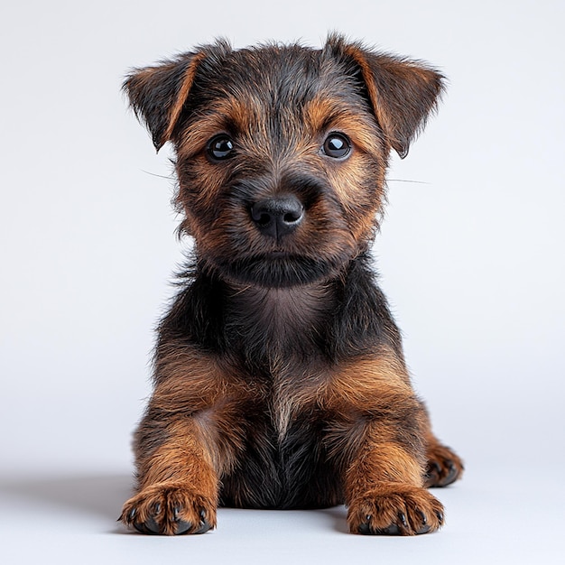 A Border Terrier Puppy Lying With Head wallpaper