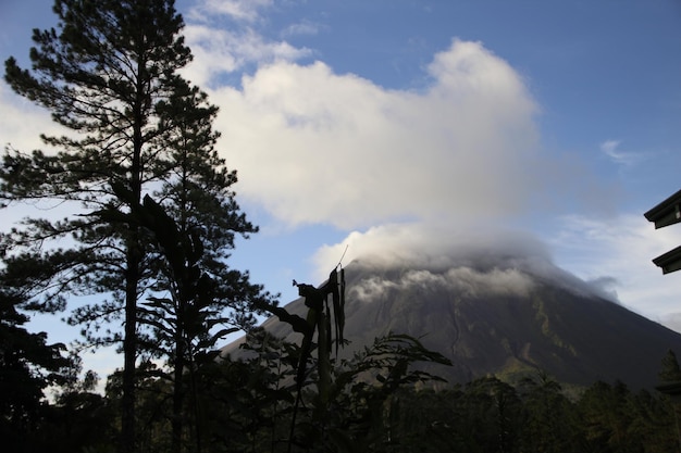 The border volcano in Monteverde covering a cloud Costa Rica