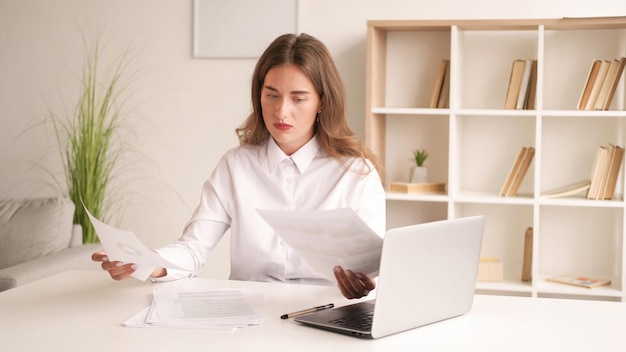 Boring work depressed woman uninterested tasks