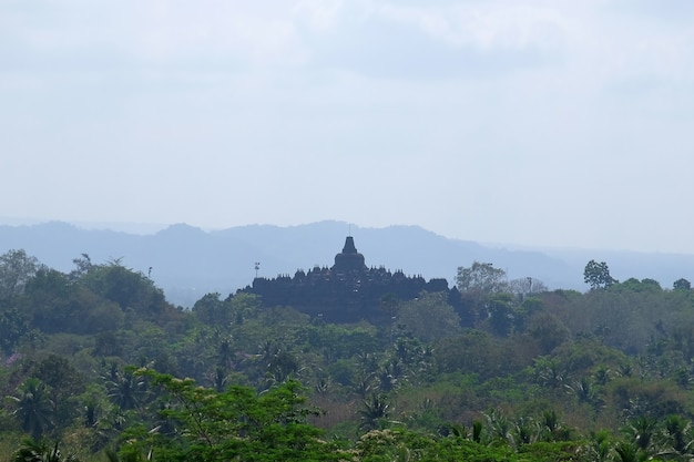 The Borobudur Buddhist temple great religious architecture in Magelang Central Java Indonesia