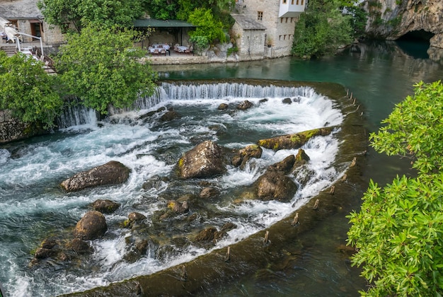 BOSNIA AND HERZEGOVINA, BLAGAJ. the employees of the restaurant waiting for their visitors