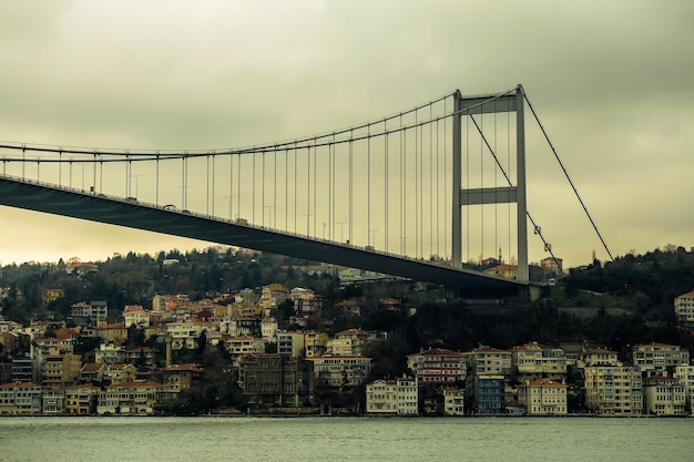 Bosphorus Bridge over Marmara Sea in Istanbul