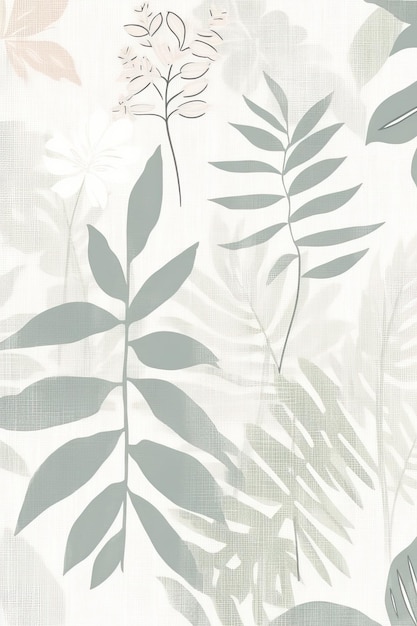 botanical background in pastel colors