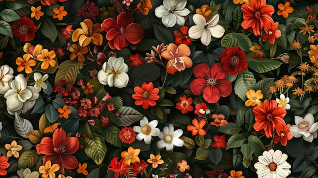 Botanical Beauty Seamless Floral and Foliage Design