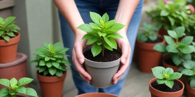 Photo botanical bliss discovering the beauty of home gardening through a young womans eyes