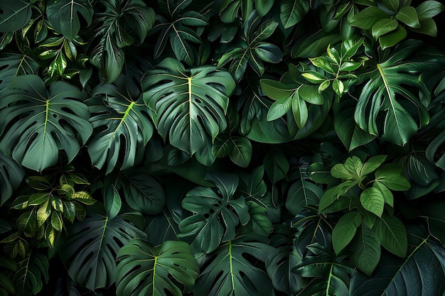 Botanical product backdrop with tropical leaves