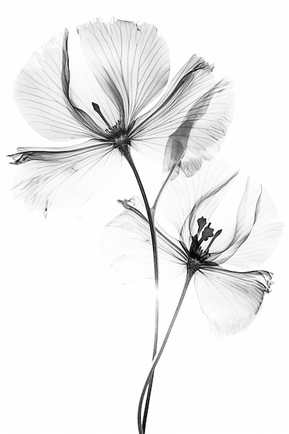 Photo botanical symphony a diverse collection of exquisite floral artworks in various styles and mediums