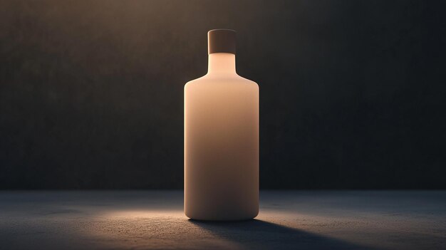 Photo a bottle of alcohol is on a dark background