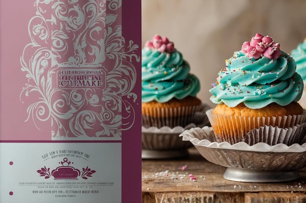 Photo a bottle of bacardi flavored with pink and green frosting