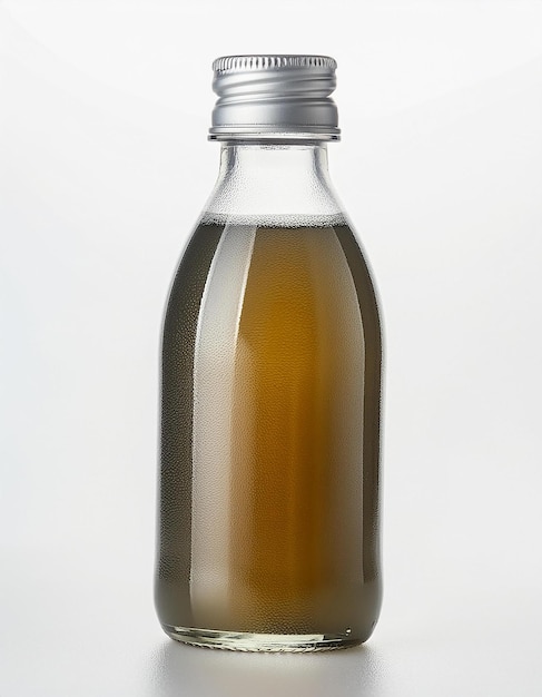 a bottle of beer with a silver cap