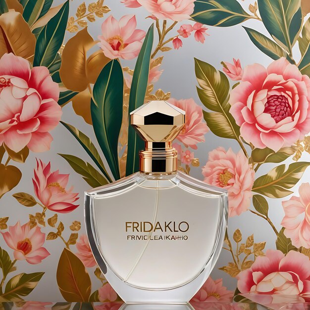 Photo a bottle of fragrant perfume sits on a table