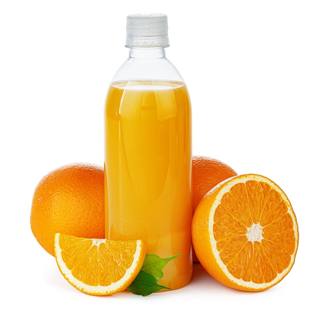 Bottle of fresh orange juice