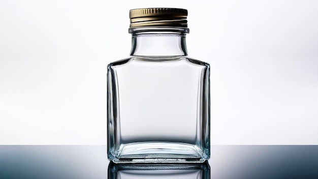 a bottle of gold cap sits on a table