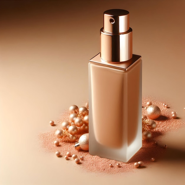 A bottle of highquality foundation providing flawless coverage and a natural finish isolated on a