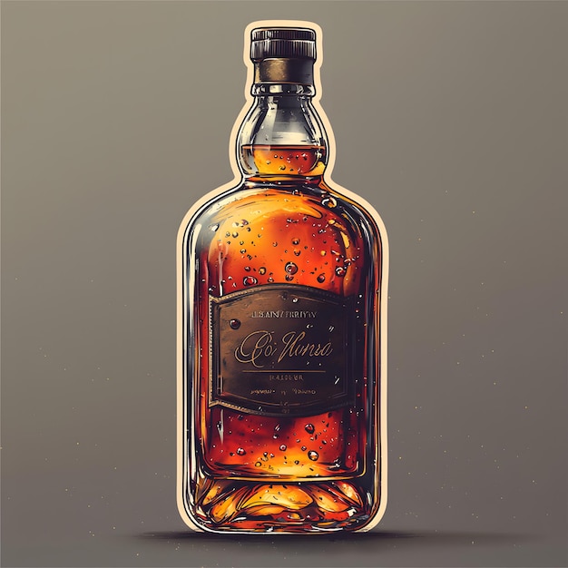 Photo a bottle of the john john johns whiskey