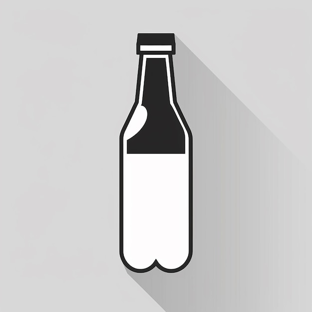 a bottle of liquid with a black and white background