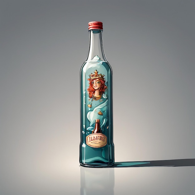 a bottle of a mermaid with a label that says quot mermaid quot on it