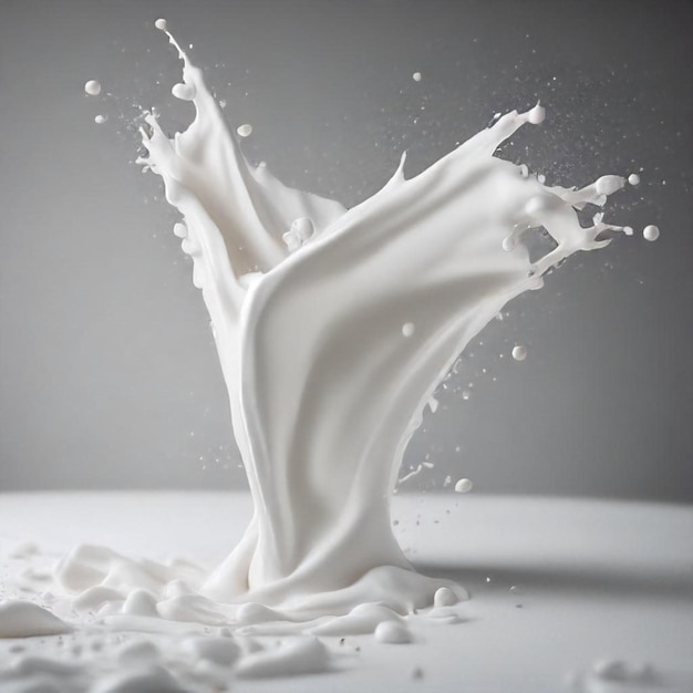 a bottle of milk is being poured into a glass