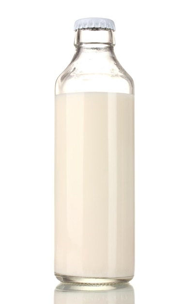 Bottle of milk isolated on white