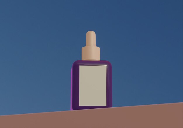 Photo a bottle of nail polish with a purple top