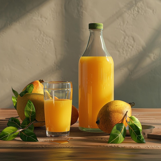 a bottle of orange juice next to a bottle of orange juice