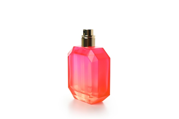 Bottle of perfume isolated on white background