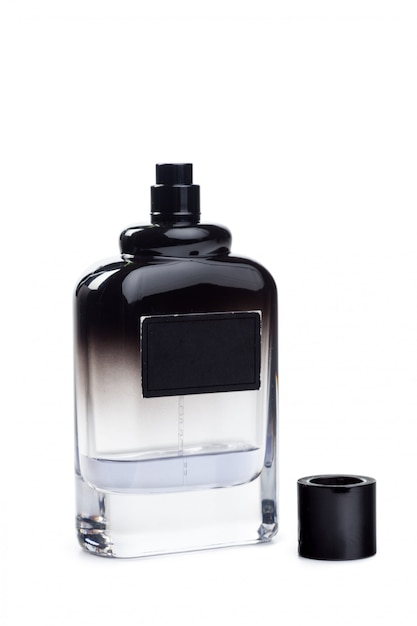 Bottle of perfume isolated of white 