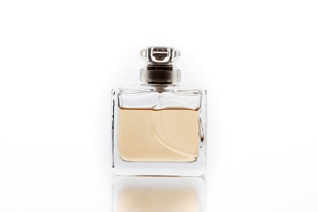 bottle of perfume on a white background