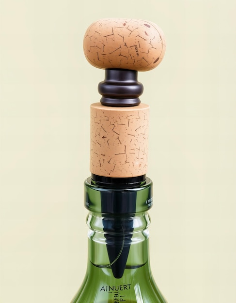 Photo a bottle of perfume with a cork on the top