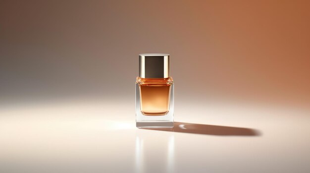 A bottle of perfume with a white background.