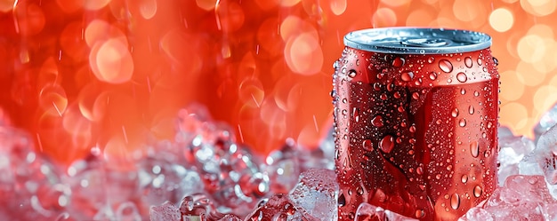 Photo a bottle of sparkling water is on a red table