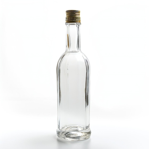 Bottle of vodka on a white background Isolated object