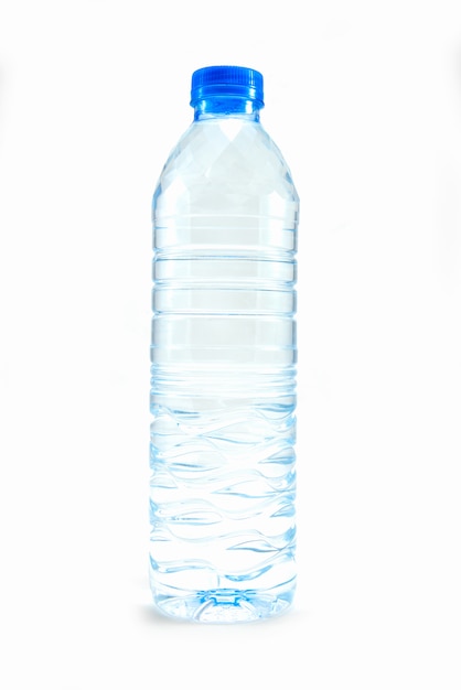 Bottle of water on white