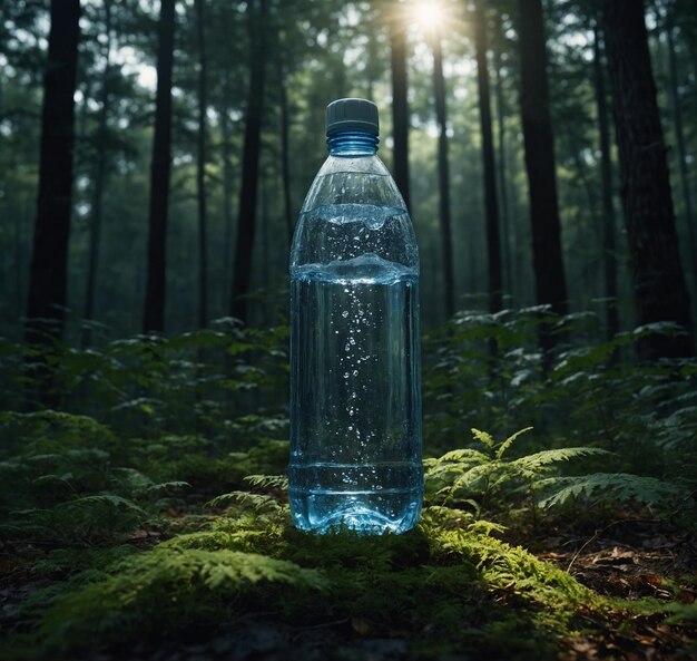 a bottle of water with the word water on it