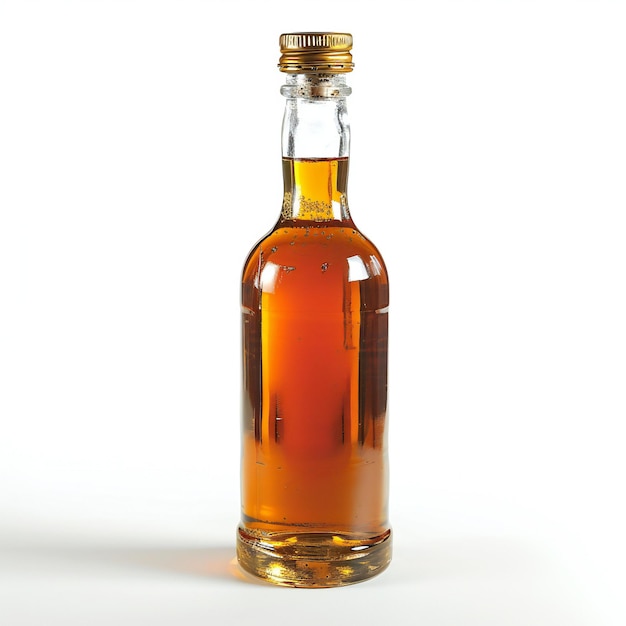 Bottle of whiskey isolated on white background