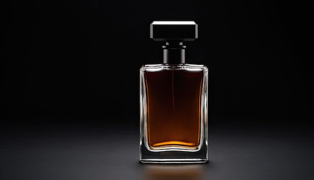 Photo a bottle of whiskey with a black background