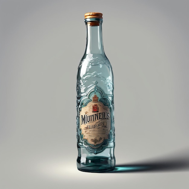 a bottle of wickwells is sitting on a gray background