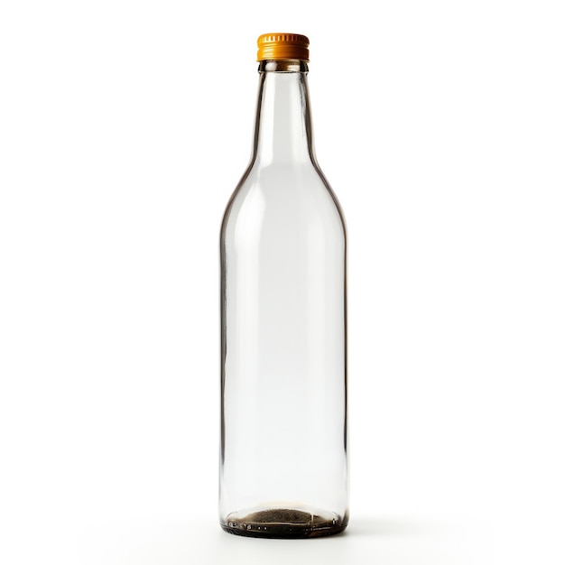 a bottle of wine is sitting on a white background.