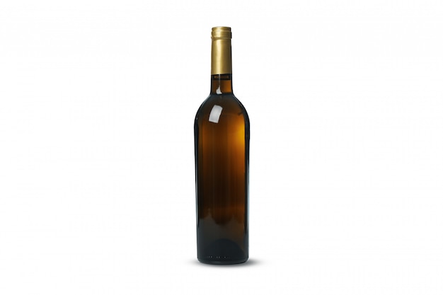 Bottle of wine isolated on white background