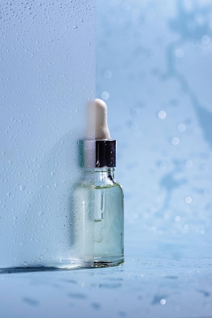 Bottle with serum or hyaluronic with water