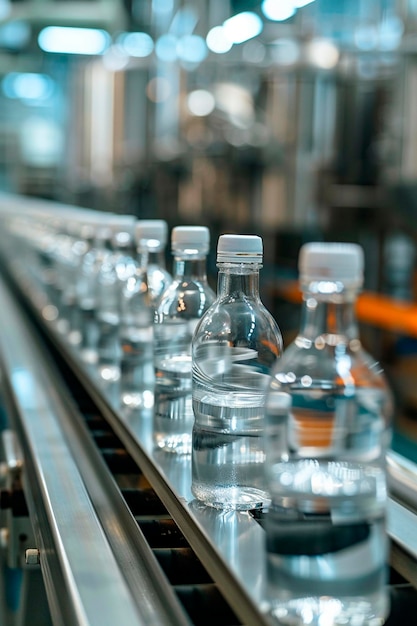 Photo bottles in the factory industry selective focus