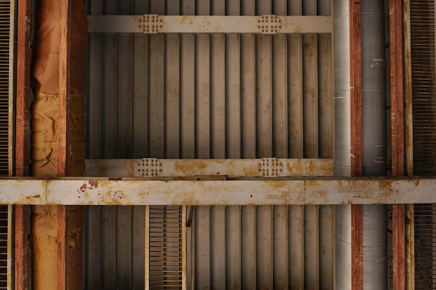 Bottom view of the road bridge Closeup