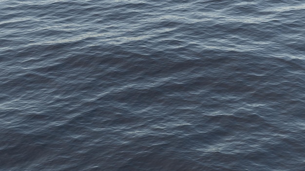 Bottomless surface of the ocean 3d render