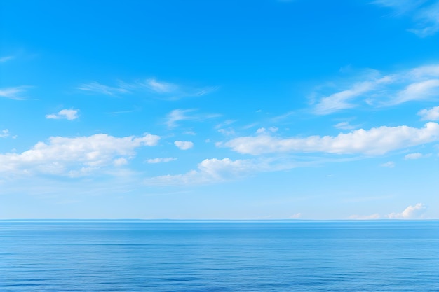 Boundless Azure An Expanse of Clear Blue Sky Merging with the Horizon