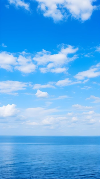 Boundless Azure An Expanse of Clear Blue Sky Merging with the Horizon