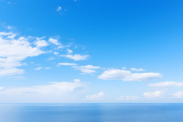 Boundless Azure An Expanse of Clear Blue Sky Merging with the Horizon