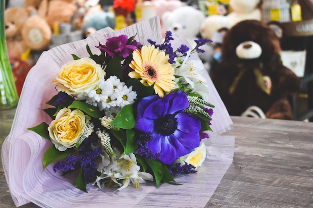 bouquet of anemones.