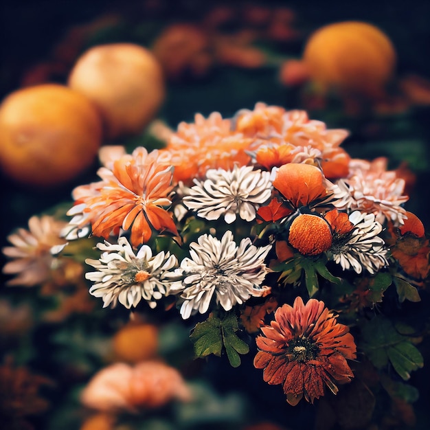 Bouquet of autumn flowers