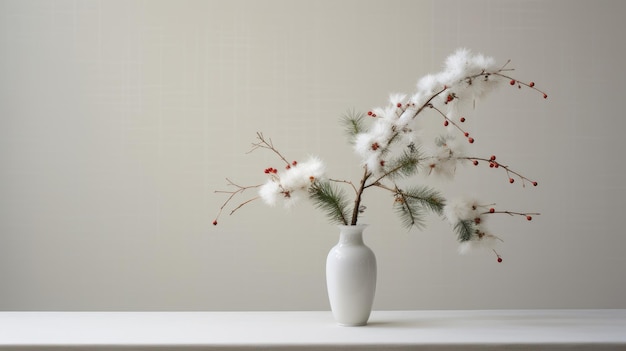 a bouquet of fir branches in a realistic depiction intricate details of pine needles on a clean white background