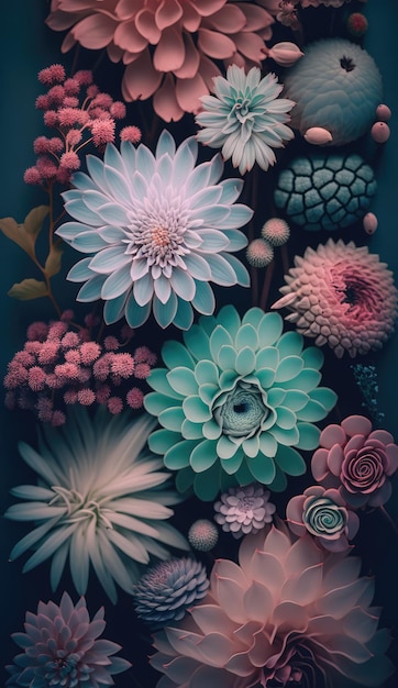 A bouquet of flowers beautiful background, generated ai